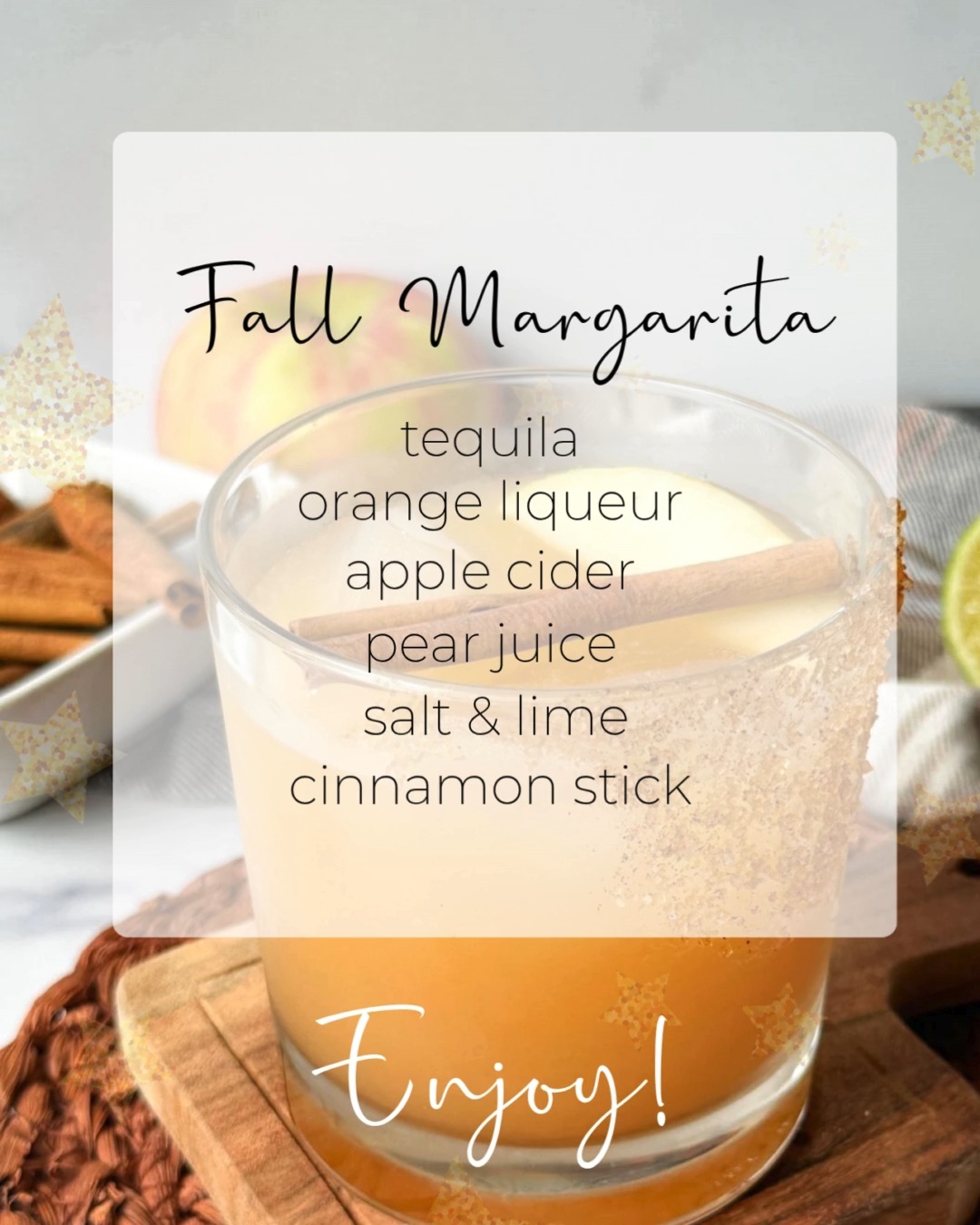 Ring in the Thanksgiving festivities with this delicious fall margarita recipe